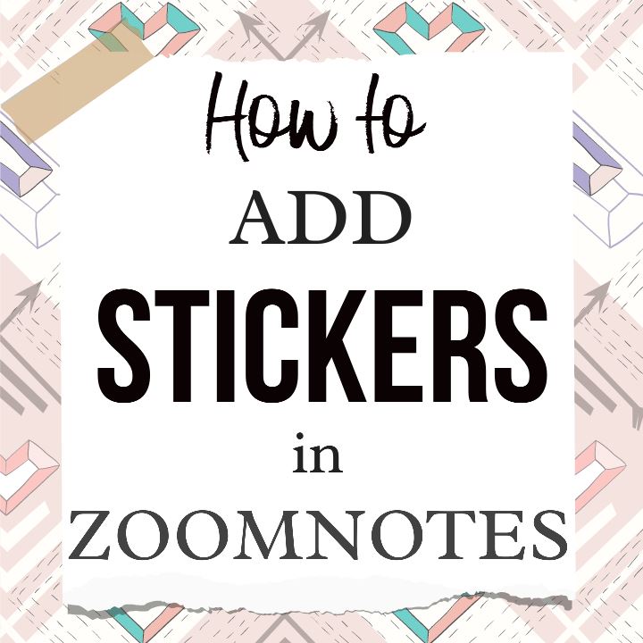 How to add stickers in zoonotes