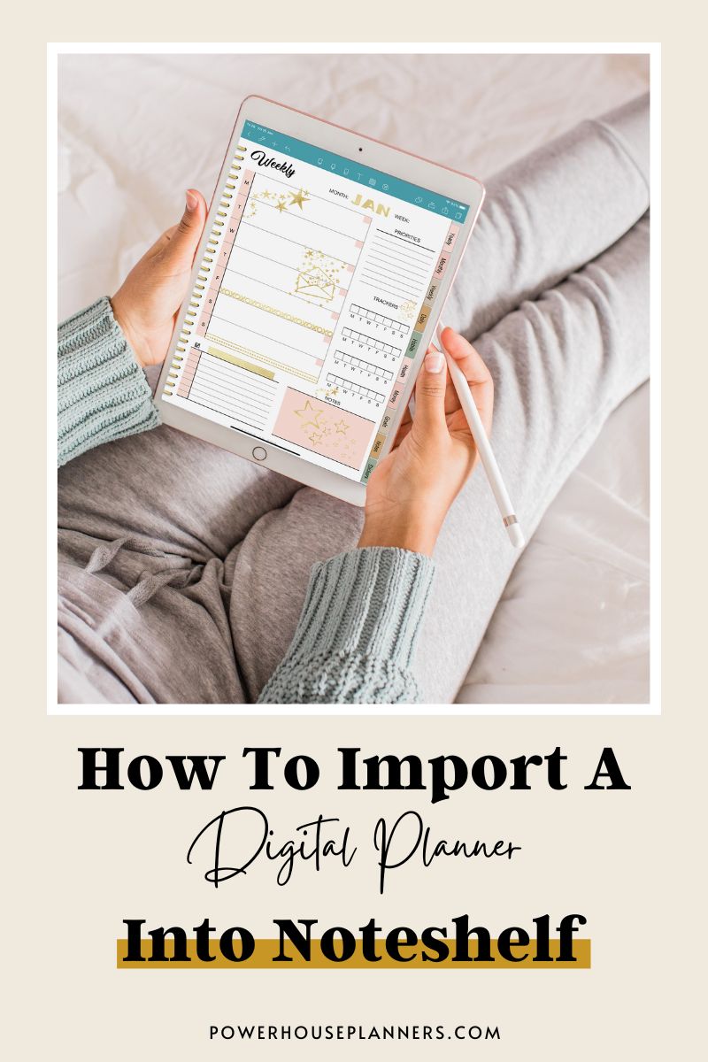 How to import a digital planner into the noteshelf tutorial