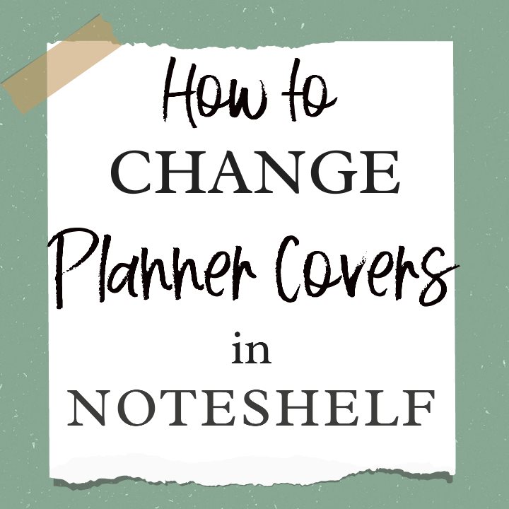 How to change a notebook cover in noteshelf