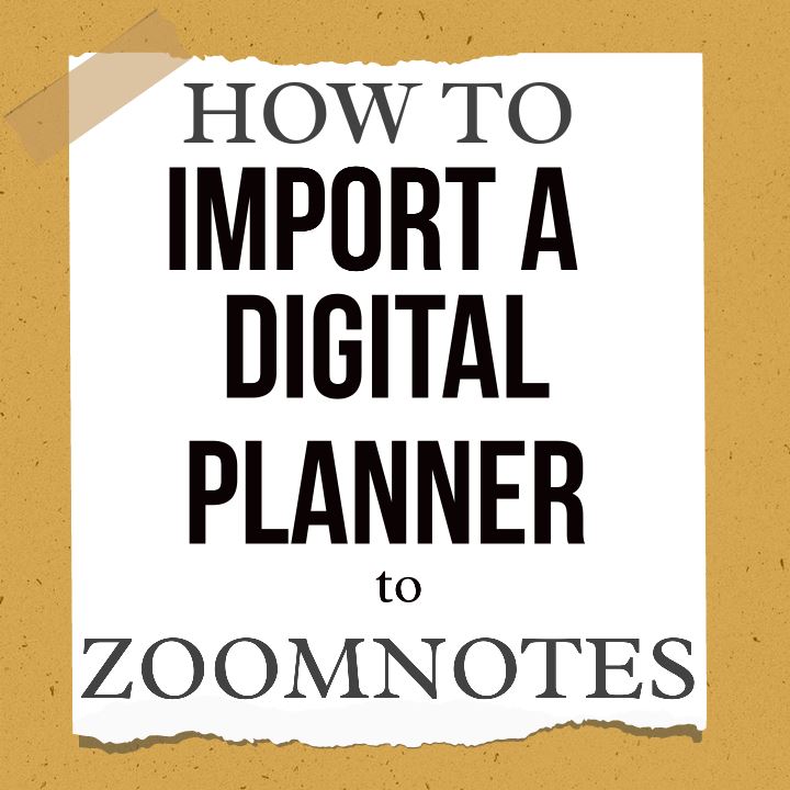 How to import a digital planner to zoomnotes