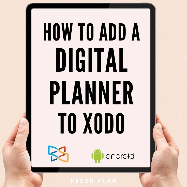 How to import a xodo digital planner on android device