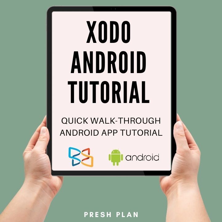 Quick Xodo android tutorial for digital planners