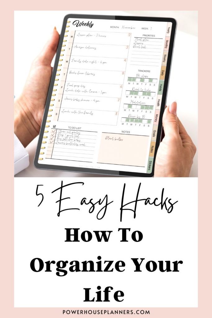 Get Organized hacks