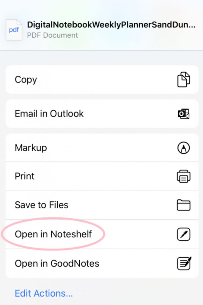 noteshelf tutorial for importing a digital file into the app