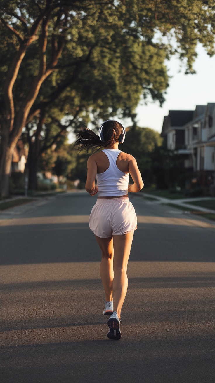 'That Girl' Morning Routine 'That Girl' Jogging as part of aesthetic productivy routine