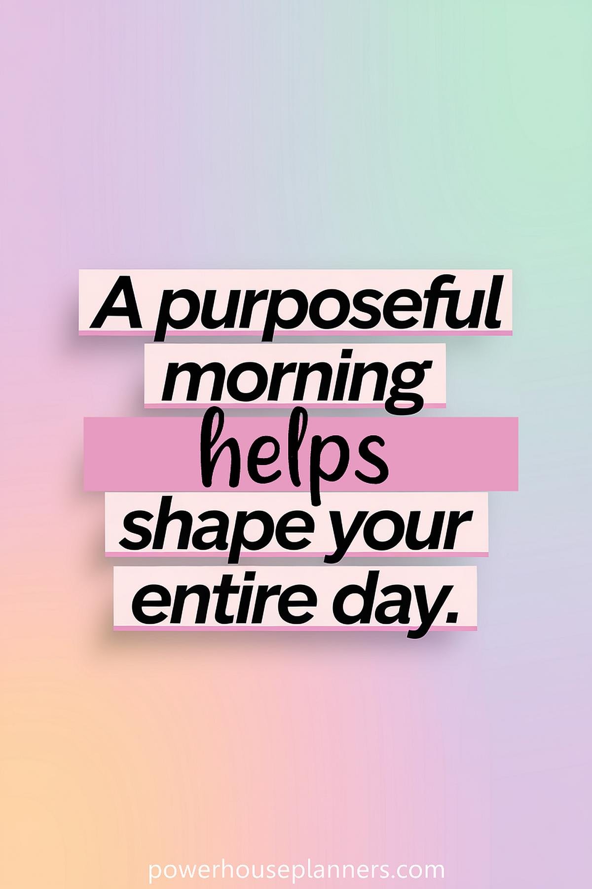 A neatly organized desk with a planner, coffee, and notebook with the quote 'Your morning routine is your secret weapon' emphasizing preparation