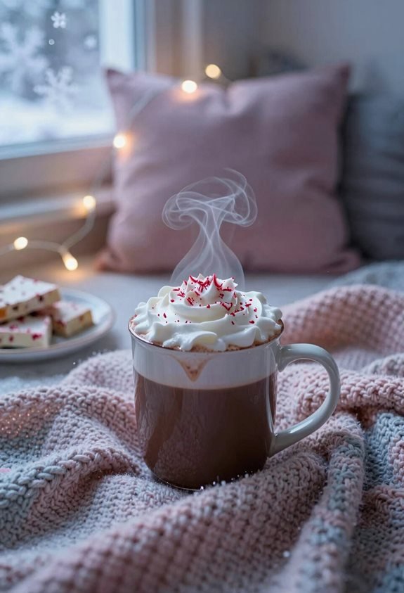 seasonal peppermint hot cocoa