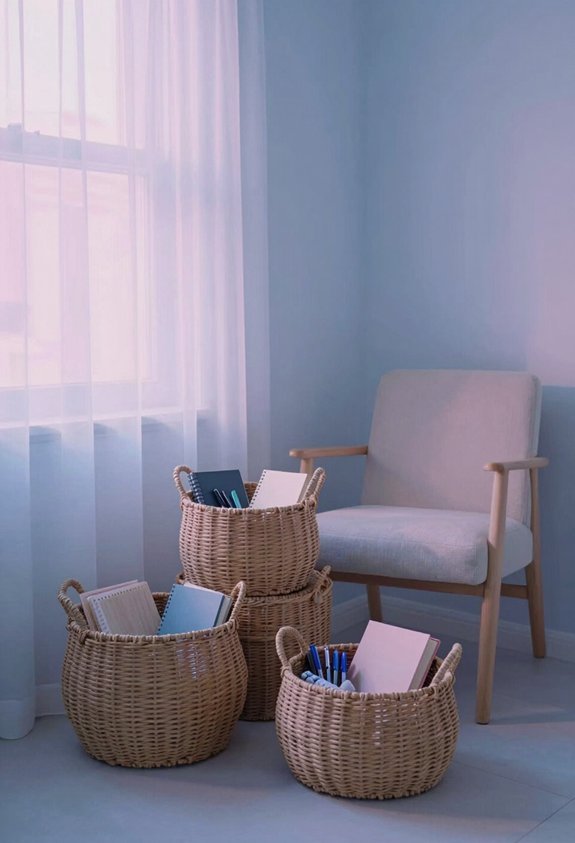 baskets for tidy organization