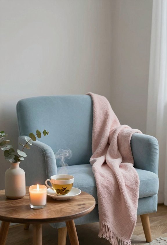 calm inviting relaxation corner