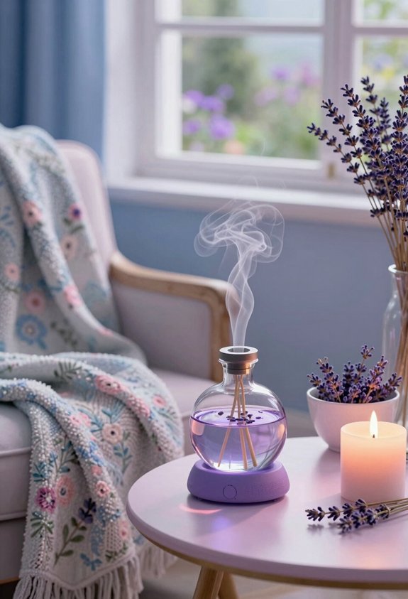 calming atmosphere with lavender