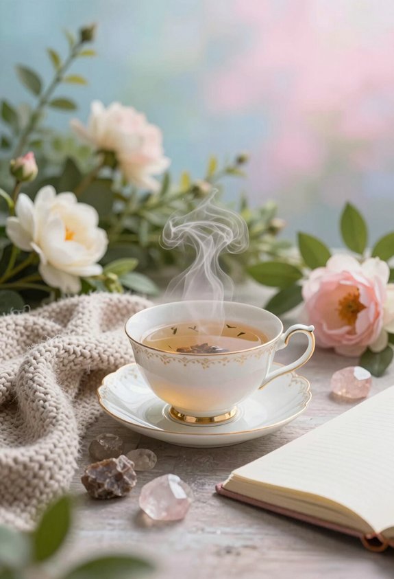 calming herbal tea ritual
