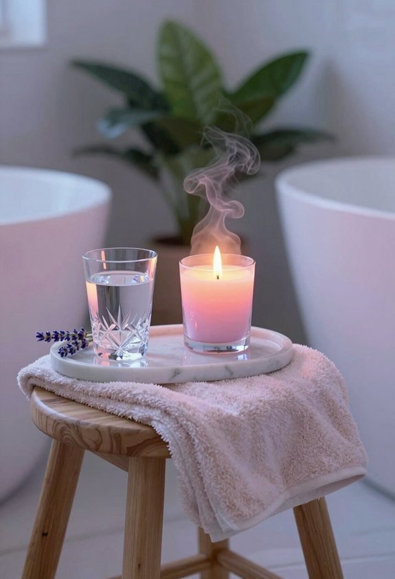 calming scented candle ritual