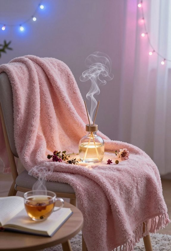 calming scents and soft lights