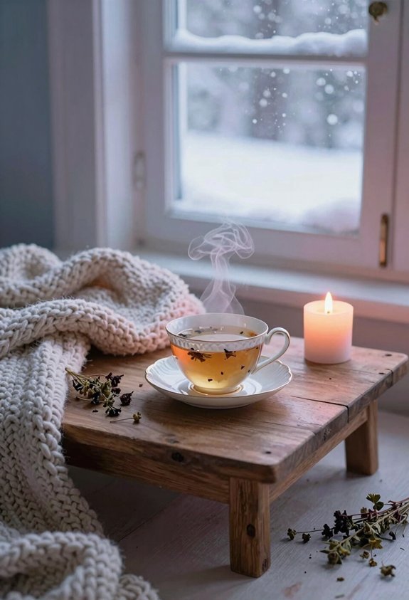 comforting warm herbal teas