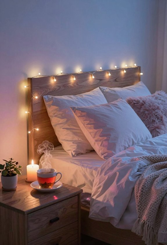 cozy ambiance with fairy lights