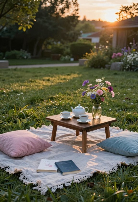 cozy backyard self care retreat