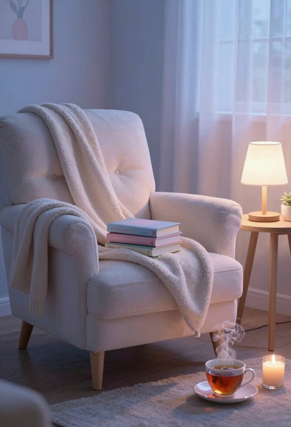 cozy evening reading ritual