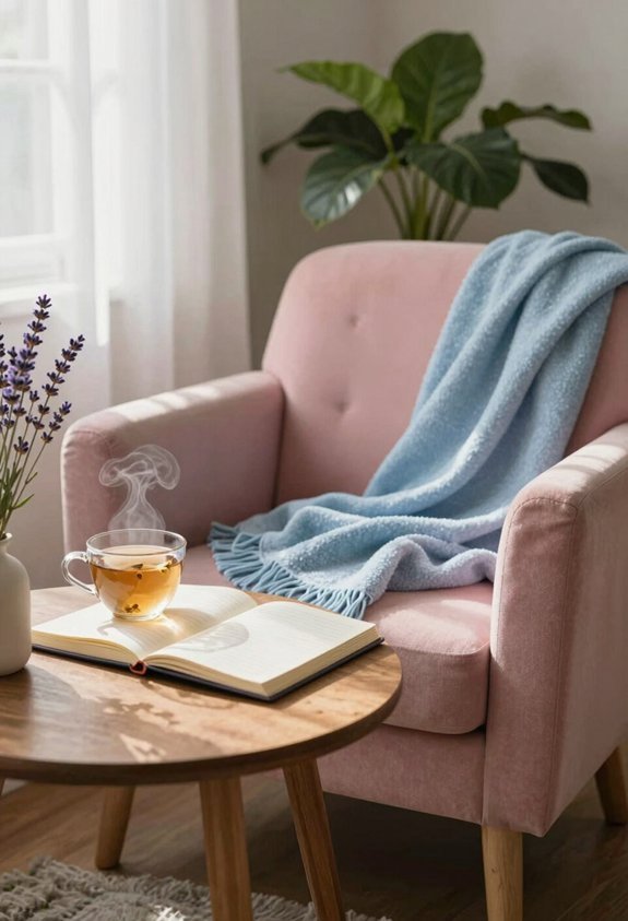 cozy financial planning space