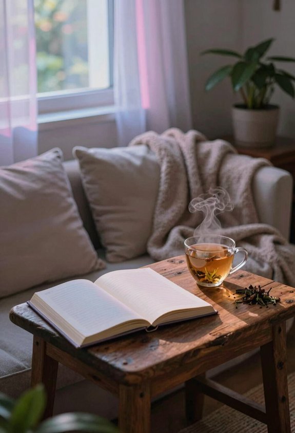 cozy journaling reflection space
