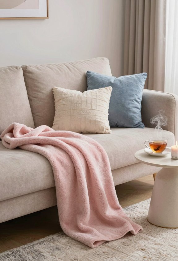 cozy throws and pillows