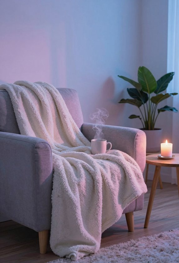 cozy up with blankets