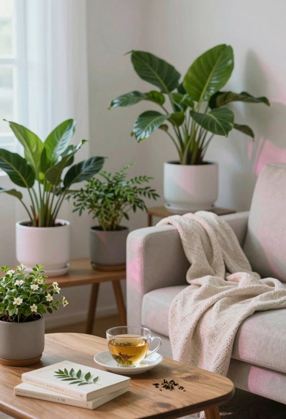 fresh plants enhance atmosphere