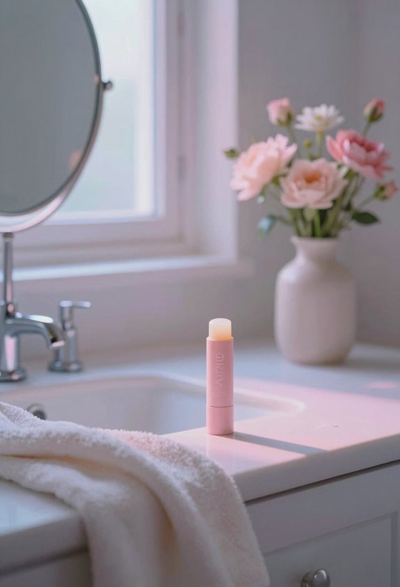 nourishing lip balm application