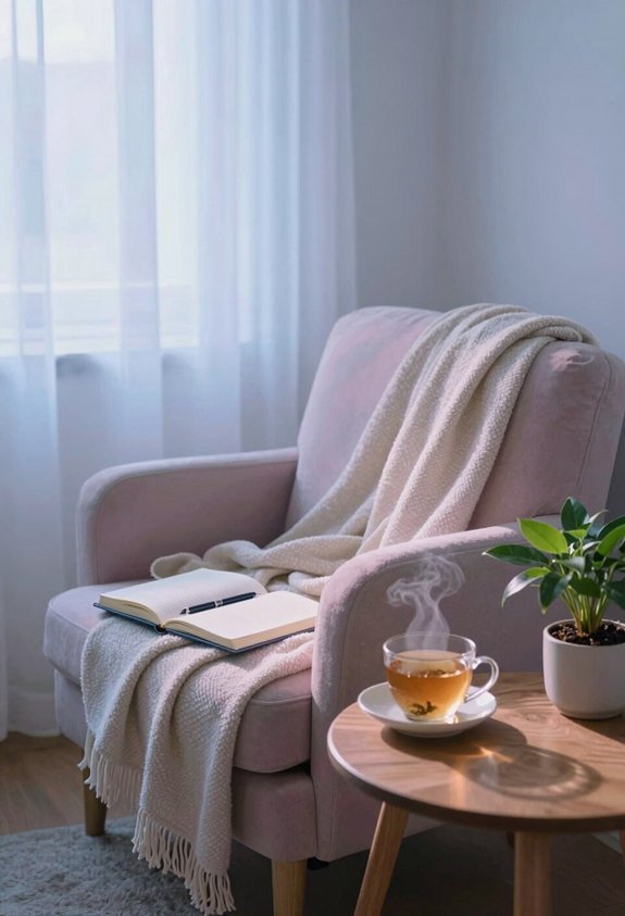 peaceful morning reflection time