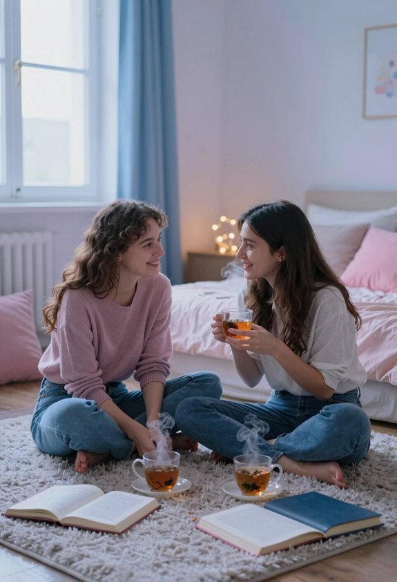 reflective sharing with friends