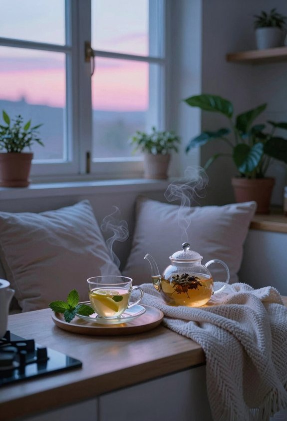 relaxing herbal tea preparation