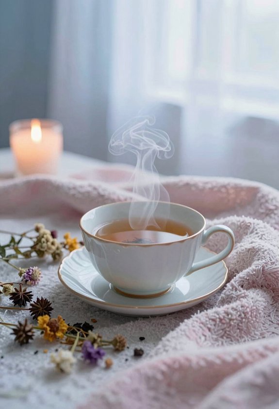 relaxing herbal tea ritual