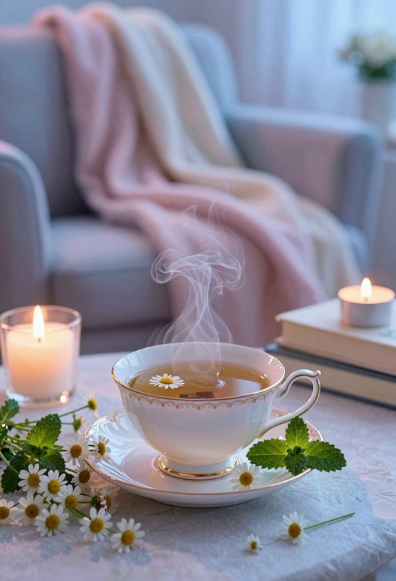 relaxing herbal tea ritual