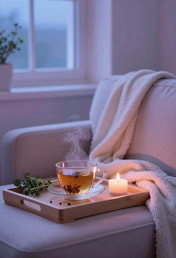 relaxing herbal tea ritual