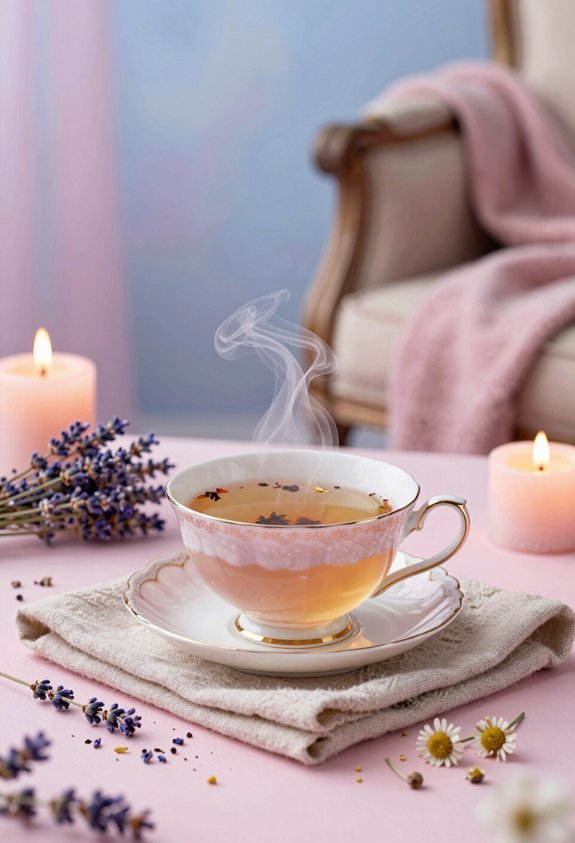 relaxing herbal tea ritual