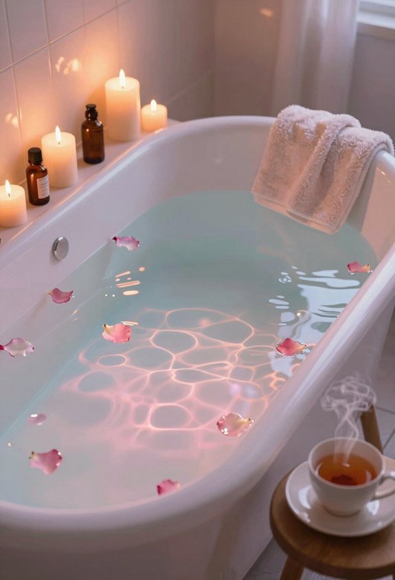 relaxing warm bath experience