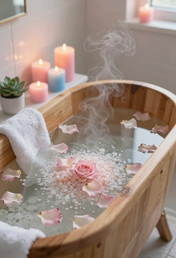 warm epsom salt soak