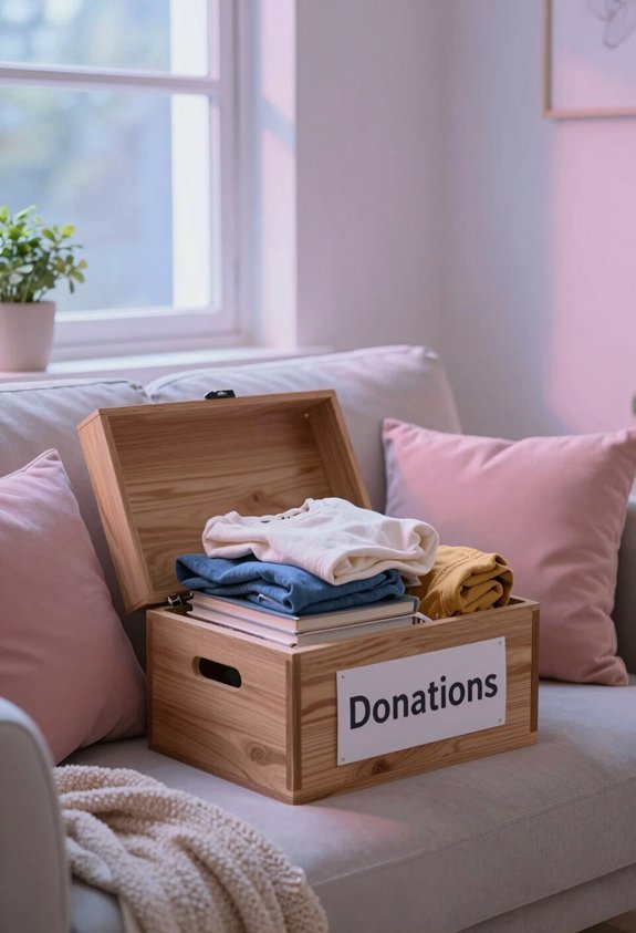 weekly donation box setup