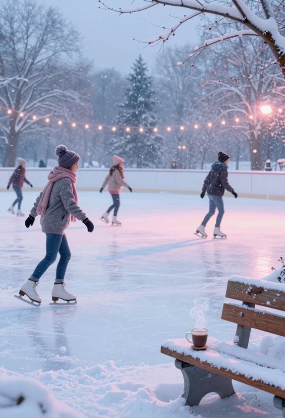 winter ice skating fun