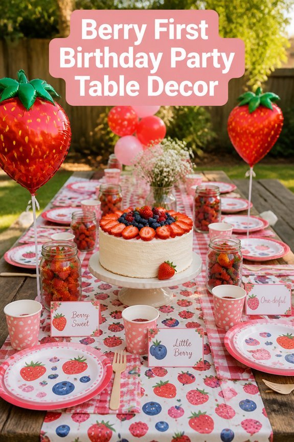 berry themed festive table setting