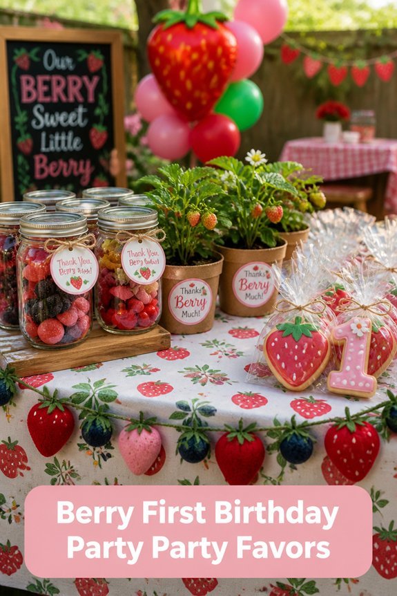 berry themed thoughtful party favors