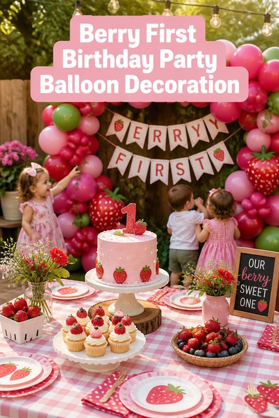 colorful berry balloon decorations