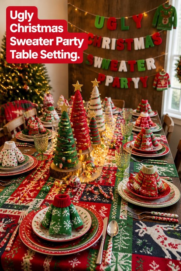 colorful quirky holiday table
