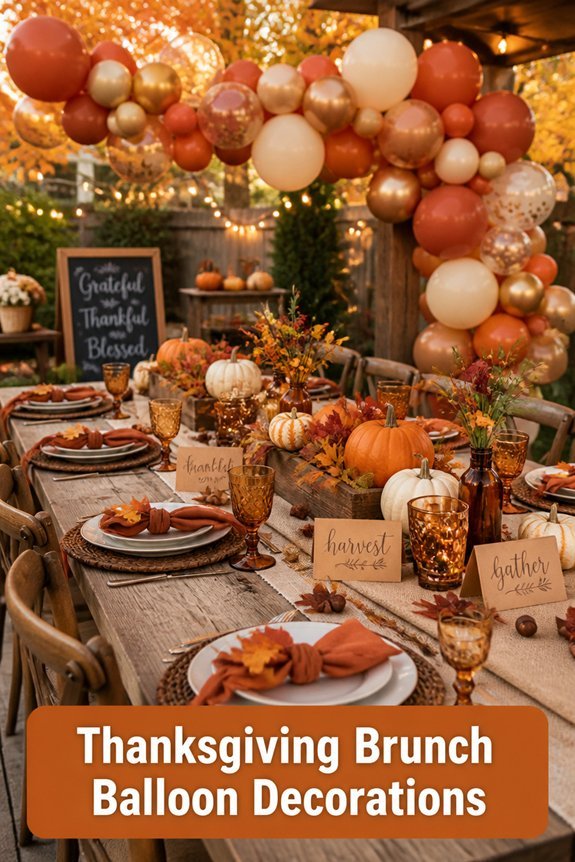 colorful thanksgiving balloon decor