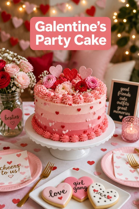decorate with pink frosting