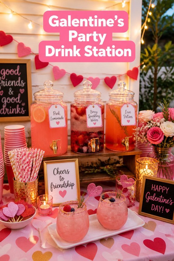 diy colorful drink bar