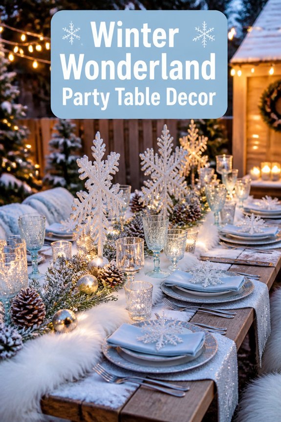 elegant icy winter centerpiece