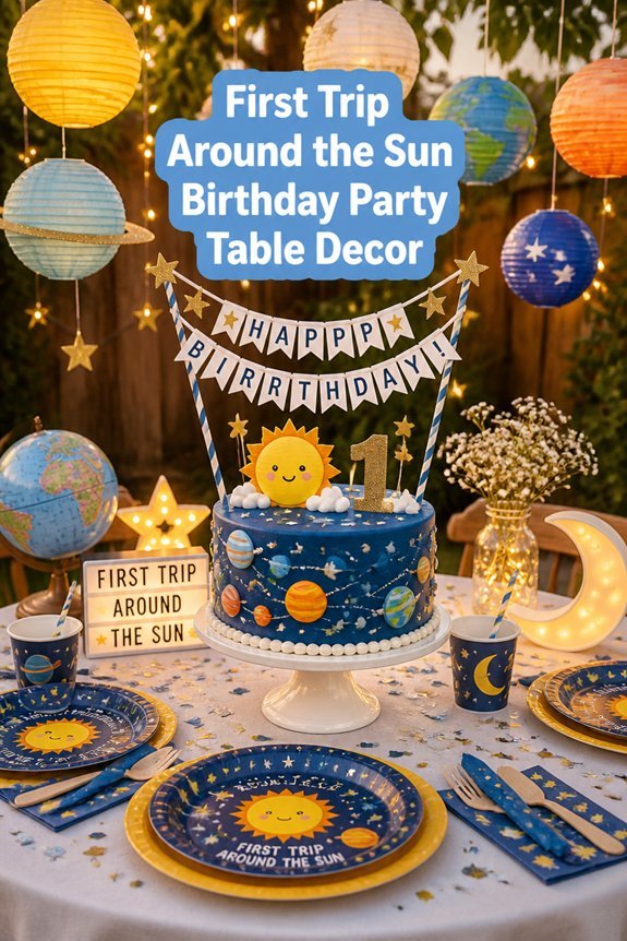 elegant playful birthday table