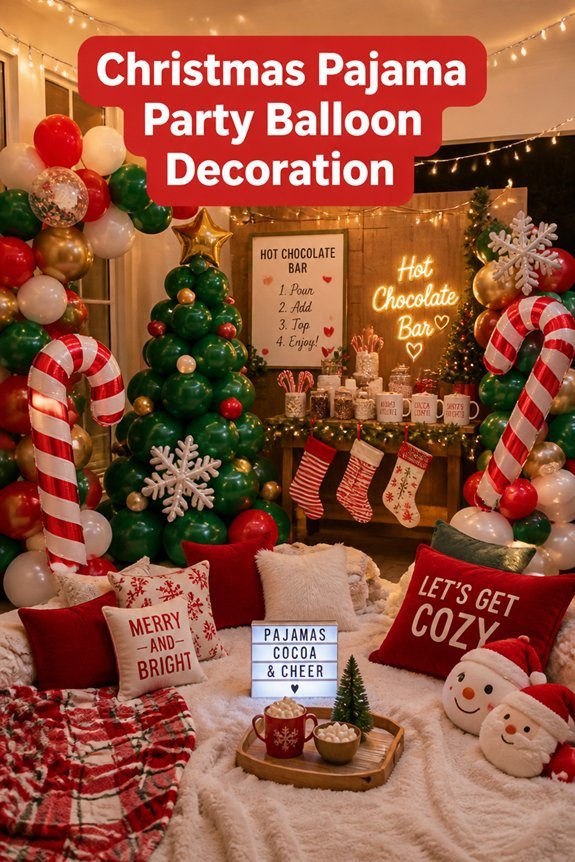 festive balloon party decor