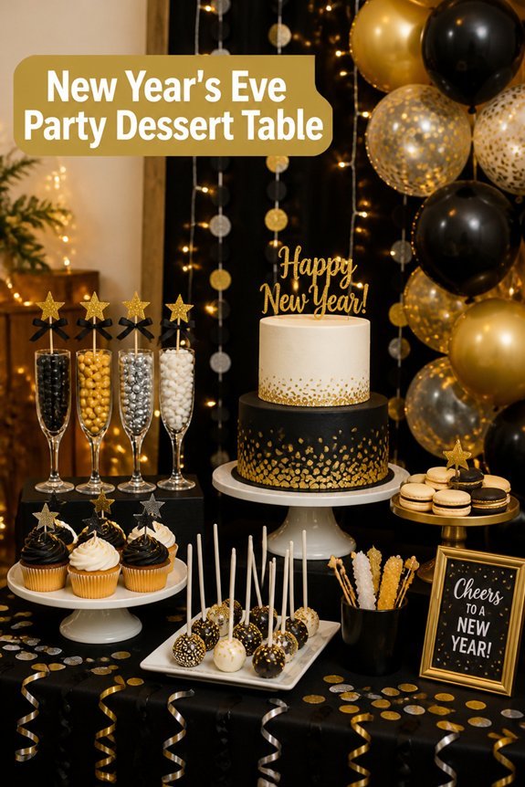 festive colorful dessert display