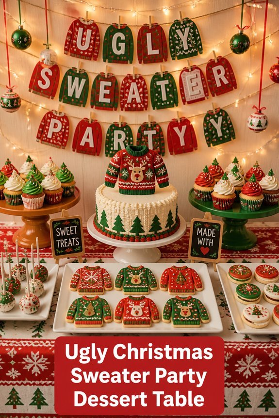 festive colorful dessert display